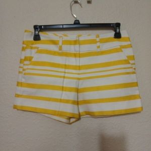 Yellow and White Stripped Shorts